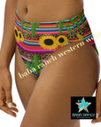Yeehaw Sunflower Serape Cactus Bikini Bottom