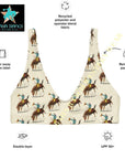 Yeehaw Vintage Rodeo Cowboy Bikini Top Size Medium Ready to ship
