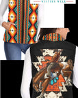 Baha Ranch Aztec Bronc Puffy Vest