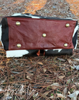 Vintage NFR Buckle Carry All Cowhide Duffle Travel Bag
