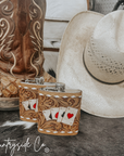 Gambler Tooled Leather Flask by Countryside Co.