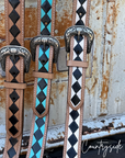 Wild West Leather Checkered Purse Strap