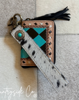The Tag Along Checkered Mini Wallet Keychain