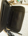 The Tag Along Checkered Mini Wallet Keychain