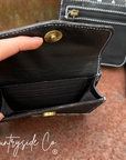 Cassie Checkered Wallet Wristlet