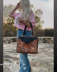 Laney Tooled Leather Conceal Carry Handbag