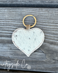 Heart Cowhide Keychain
