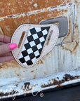 Checkered Leather Knife Sheath
