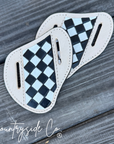 Checkered Leather Knife Sheath