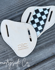 Checkered Leather Knife Sheath
