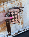 The Saddle Bum Checkered Mini Wallet Keychain