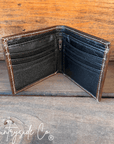 Beaded Cross Leather Men's Wallet