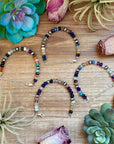 6.25” Mixed Gemstone Bracelet – 6mm Sterling Silver Pearls