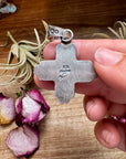 Zia Symbol Pendant with Golden Hill Turquoise – Sterling Silver – Native Made by KB