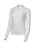 Heidi - Long Sleeve Riding Top with Crystal Fabric Trim