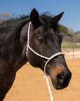 White Mule Tape Halter with Lariat Noseband