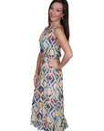 Beaded Neck Line Maxi Dress - E24