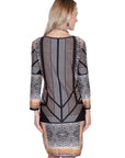Animal Print Dress W/peek A Boo - E257