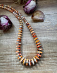 NFR Collection Necklace – Spiny Oyster & Turquoise with 6mm Sterling Silver Pearls – Handmade by The Bijoux FAB – 32.5"