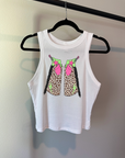Leopard Chaps Cropped Tank