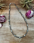 Azurite & Sterling Silver Pearl Necklace – 5mm - 19"