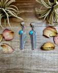 Feather Pendant – Kingman Turquoise & Sterling Silver