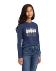 Fan Club LS Tee- Navy Heather