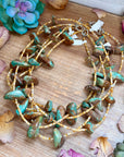 22” Chunky Turquoise & Shell Heishi Necklace
