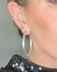 Matte Finish Large Hoop Earrings
