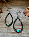 Sleeping Beauty Turquoise Teardrop Earrings – Sterling Silver