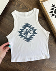 Aztec Bronc Cropped Tank