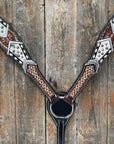 Dark Oil Cowhide Breastcollar