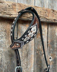 Dark Oil Cowhide One Ear Headstall / Bridle