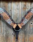 Two Tone Hand Painted Flower Breastcollar