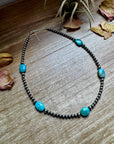 15-Inch Turquoise Necklace with 4mm & 5mm Beads