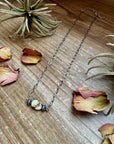16-Inch Lemon Turquoise Magnesite Necklace with Sterling Saucer Pearls