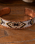 Aztec Western Copper Rustic Fashion Cuff Bracelet