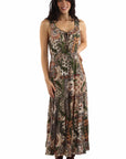 Paisley Floral Rayon Dress With Sleeves