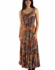 Paisley Floral Rayon Dress With Sleeves