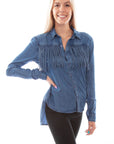 Fringe Button Down Blouse - HC641
