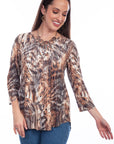 Microfiber Print Reversible Top - HC831