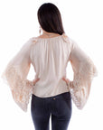 Crochet Bell Sleeve Top - HC860
