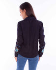 Flral Emb. Top With Smile Pocket Emb - HC870