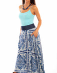 Wrap Skirt W/denim Waist Band Tie - HC872