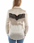 Solid Blouse With Piping/fringe - HC922