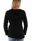 Double Knit Hoodie W/emb & Zip Front - HC941