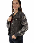 Sweater Sleeve Jean Jacket - HC962