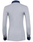 Roxana - Black & Luxe Gray Long Sleeve Riding Shirt