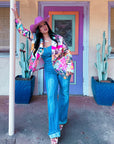 Baha Ranch Retro Pop Western Collage Blazer