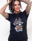 Patriotic Land of the Free Flag tee -clearance
